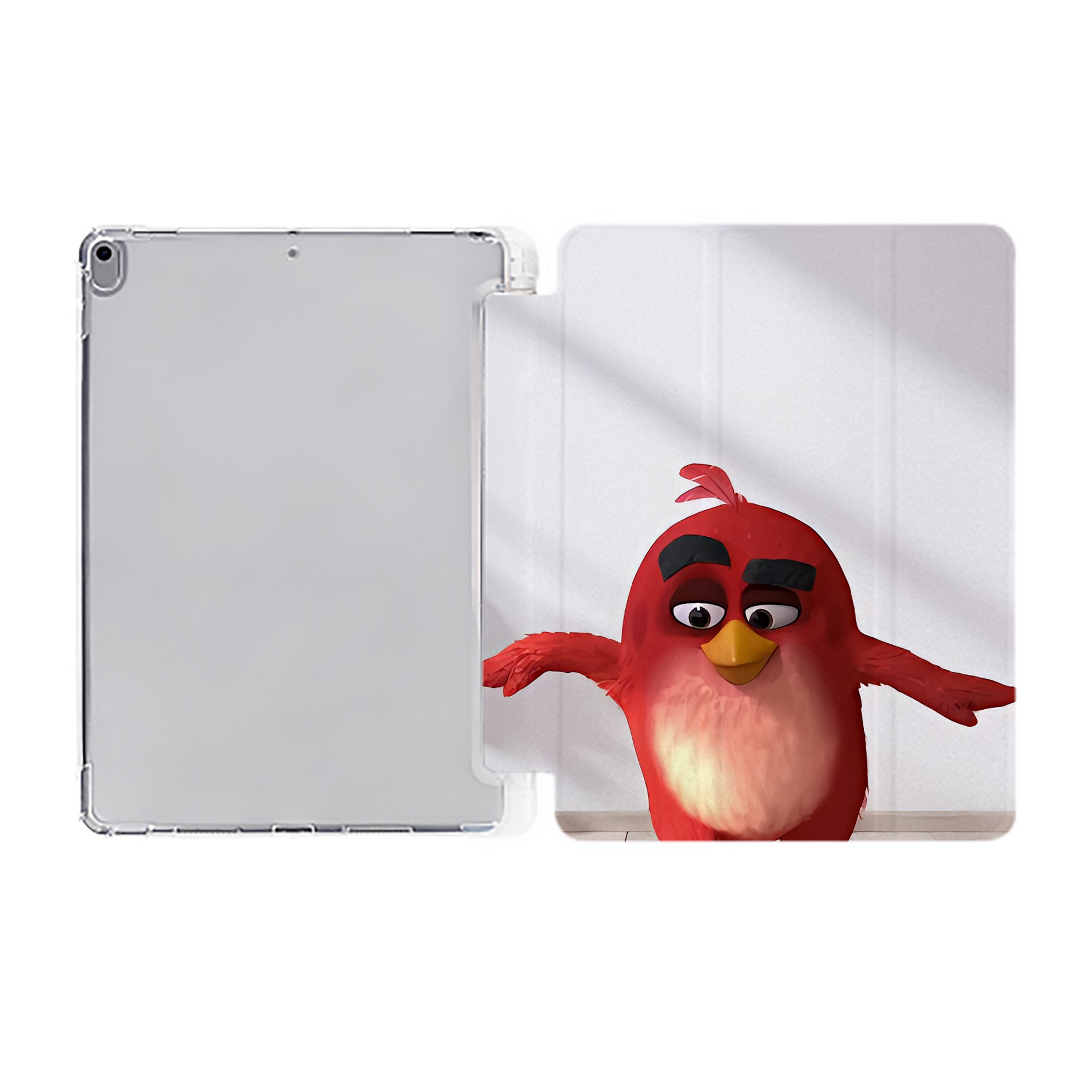 （画像用） Angry Birds アングリーバード IPad ケース ペン収納付き 三つ折りスタンド PUレザー×シリコン 対応機種9.5/10.5/10.9インチ